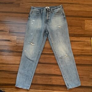 Pistola Light Blue Distressed Straight Leg Jeans